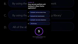 How can you perform unit testing in a React Native application