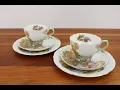 Shelley China - Heather 13419 Demitasse Coffee Cup Trio Sets