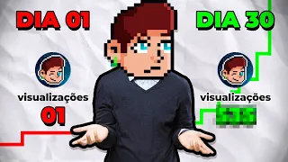 Tentei CRESCER um canal do ZERO, em 30 dias