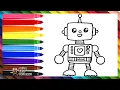 Draw and Color a Cute Robot Drawings for Kids