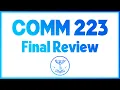 COMM 223 Final Exam Review