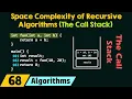 Space Complexity of Recursive Algorithms The Call Stack
