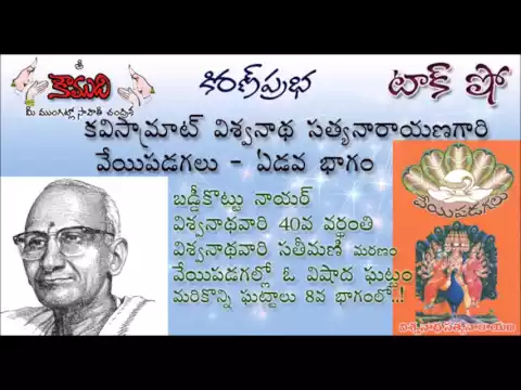 Thumbnail for KiranPrabha Talk Show on the novel Veyipadagalu - Part 7