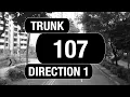 SBS Transit Trunk 107 Direction 1 BFTP 2022 Bus Service Route Visual