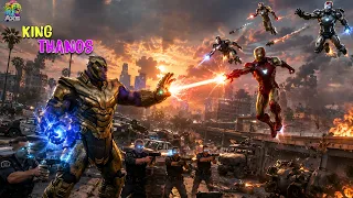 GTA V: KING THANOS Awakens Infinity Stones White House Chaos vs Iron Man Armor Corps !