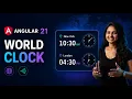 Build a Digital World Clock App with Angular 21 Signals Tailwind CSS