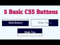 5 Basic CSS Buttons With Hover Effect Simple CSS Buttons Hindi Tutorial