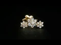 Maria Tash Three Flower Garland Diamond Threaded Stud Earring