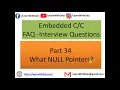 What is Null Pointer Embedded C Interview Questions