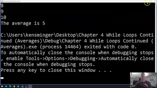 CS While Loops Continued Finding Average