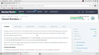 Closest Numbers Hacker Rank Solutions in C Programming