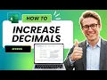 How to Increase Decimal in Excel Full Guide 2026