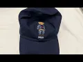 POLO RALPH LAUREN Mens Polo Bear Twill Baseball Cap Navy