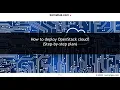 How to deploy OpenStack Cloud step-by-step plan