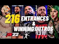 EVERY SINGLE ENTRANCE WINNING OUTRO IN WWE 2K22 PS5 4K