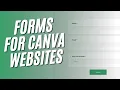 Add Forms to Canva Websites in Seconds