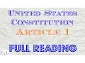 U S Constitution Art 1 - Listen to the Constitution