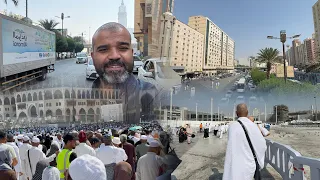 شاهد زحمة يوم الجمعة في الحرم المكي شارع غزة وصلاة في التوسعة الجديدةمكة المكرمة 