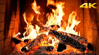 مدفأة مشتعلة بأفضل أجواء خشب متلألئ ووهج هادئ للنوم والاسترخاء Fireplace 4K 