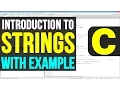 Strings or Character Arrays in C Programming Language Tutorials