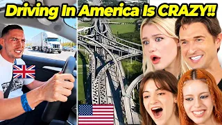 Europeans React To Brits FREAKING OUT Driving In America