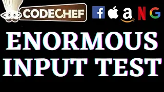 Enormous Input Test CodeChef Beginners Problems Python