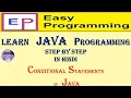 4 conditional statements in java In Hindi easy programming