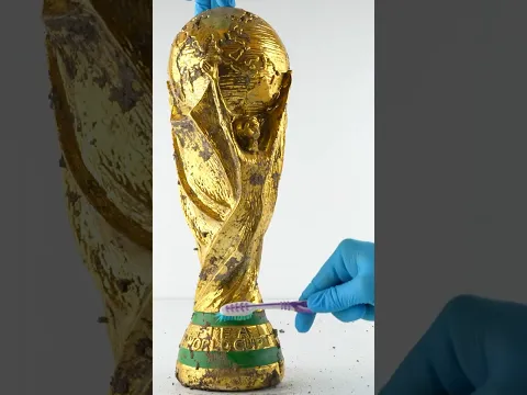 Speed Cleaning The World's DIRTIEST FIFA World Cup Trophy!