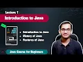 Introduction History of Java Features of Java Java Course Lecture 1 BlueJCode