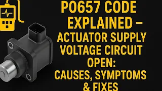P0657 Code Explained - Actuator Supply Voltage Circuit Open Causes Symptoms Fixes