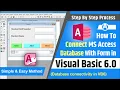 How to connect MS access database with visual basic form Database connectivity in VB6