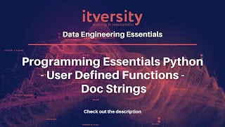 Programming Essentials Python - User Defined Functions