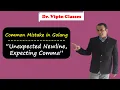 Unexpected Newline Expecting Comma in Golang Dr Vipin Classes