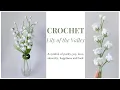 Download Lagu How to Crochet Lily of the Valley - a Beautiful Bouquet 💐 | NHÀ LEN