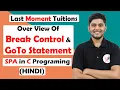 Overview of Break Control and GoTo statements Programming in Hindi