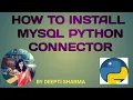 How to install MYSQL Python Connector Python tutorials Class XI XII