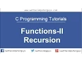 C Programming Language Tutorial-Lect 17 Recursion