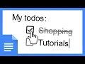 Google Docs Tutorial Inserting Interactive Checkboxes