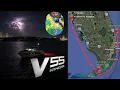 Princess V55 Yacht Delivery Surrounded by Overnight Weather West Palm Beach - Anna Maria Island