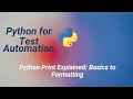 03 Python Print Explained Basics to Formatting