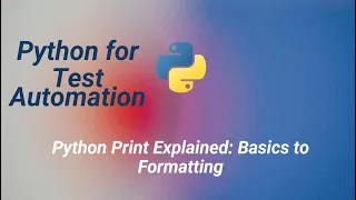 03 Python Print Explained Basics to Formatting