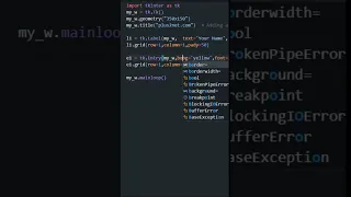 Changing the width of the border of the Tkinter entry widget by using bd or borderwidth attribute