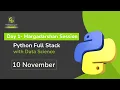 Python Full Stack Data Science Day 1-Margadarshan 10 November 2025 Batch FirstBit Solutions