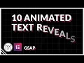 10 Animated Text Reveals Elementor GSAP Tutorial - Template Available