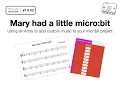 Coding microbit music using an array