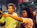 Paula Abdul on the set of Janet Jackson’s video “When I Think of You”