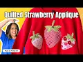 EASY Strawberry Applique Sweatshirt DIY SEWING Tutorial Beginner-Friendly