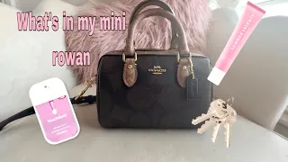 WHATS IN MY PURSE coach mini Rowan