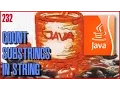 JAVA EXERCISES Count substrings in string using regex