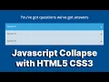 Javascript Collapse with HTML5 CSS3 HTML5 CSS3 Javascript Collapse Accordion raselcoder